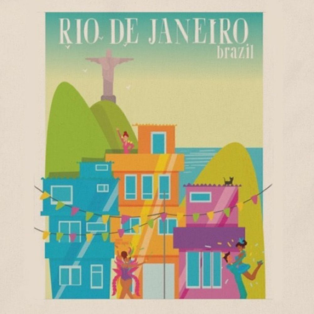 Colorful Rio de Janeiro Brazil Tote - Picture 3 of 3